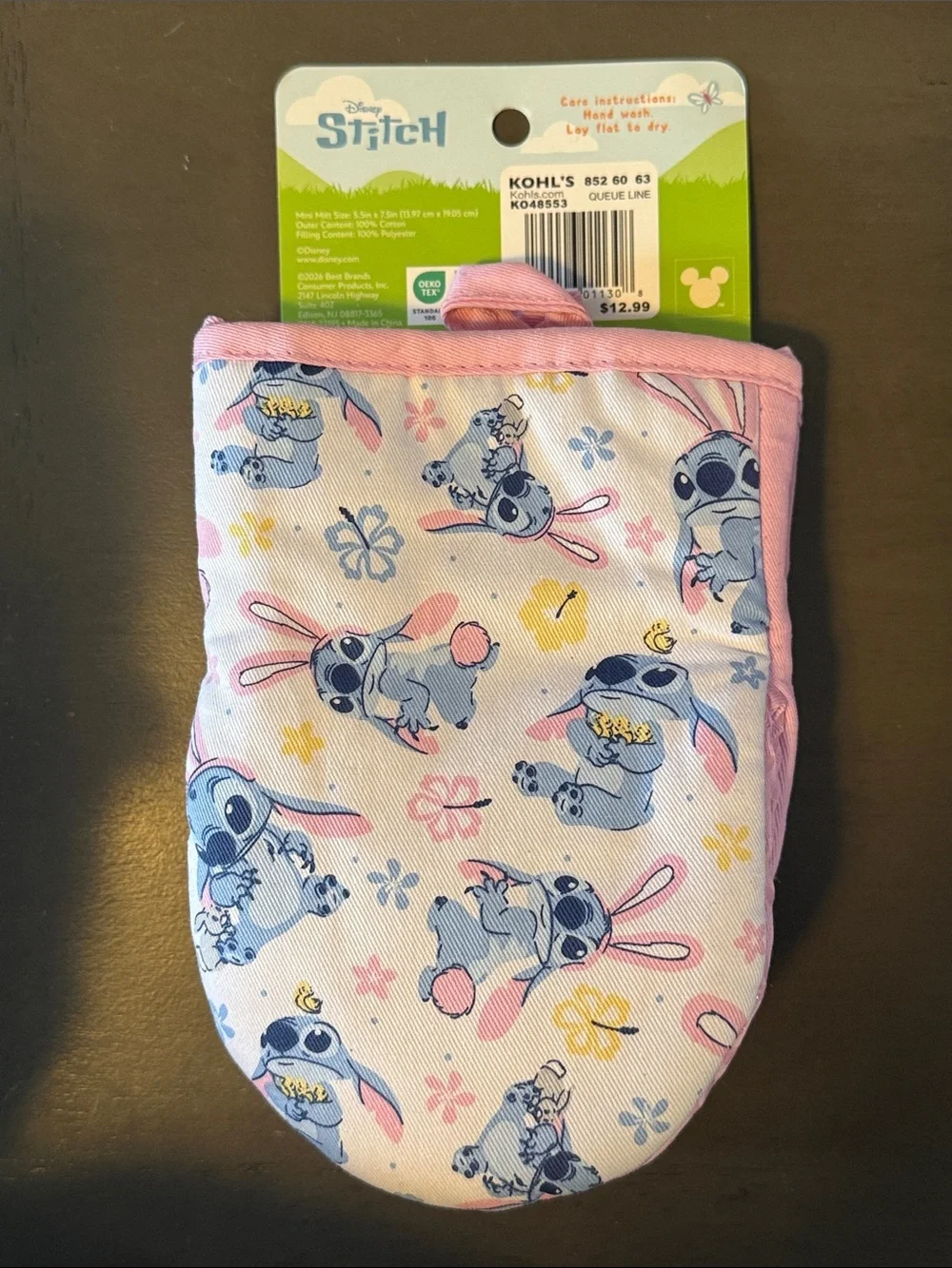 Disney Stitch Silicone Mini Oven Mitts 2 Pack NWT